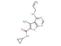 4-(allylamino)-N-cyclopropyl-5-methylthieno[2,3-d]pyrimidine-6-carboxamide