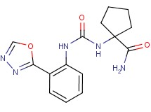 1-[({[2-(1,3,4-oxadiazol-2-yl)phenyl]amino}carbonyl)amino]cyclopentanecarboxamide