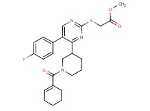methyl {[4-[1-(1-cyclohexen-1-ylcarbonyl)-3-piperidinyl]-5-(4-fluorophenyl)-2-pyrimidinyl]thio}acetate