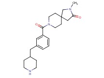 2-methyl-8-[3-(4-piperidinylmethyl)benzoyl]-2,8-diazaspiro[4.5]decan-3-one hydrochloride