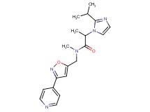 2-(2-isopropyl-1H-imidazol-1-yl)-N-methyl-N-{[3-(4-pyridinyl)-5-isoxazolyl]methyl}propanamide