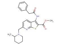 methyl 6-[(2-methyl-1-piperidinyl)methyl]-3-[(phenylacetyl)amino]thieno[2,3-b]pyridine-2-carboxylate