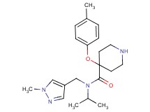 N-isopropyl-4-(4-methylphenoxy)-N-[(1-methyl-1H-pyrazol-4-yl)methyl]piperidine-4-carboxamide