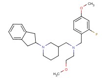 N-{[1-(2,3-dihydro-1H-inden-2-yl)-3-piperidinyl]methyl}-N-(2-fluoro-4-methoxybenzyl)-2-methoxyethanamine