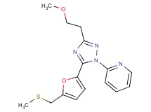 2-(3-(2-methoxyethyl)-5-{5-[(methylthio)methyl]-2-furyl}-1H-1,2,4-triazol-1-yl)pyridine