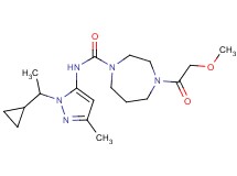 N-[1-(1-cyclopropylethyl)-3-methyl-1H-pyrazol-5-yl]-4-(methoxyacetyl)-1,4-diazepane-1-carboxamide