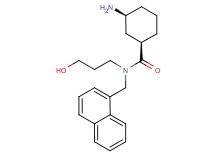 (1R*,3S*)-3-amino-N-(3-hydroxypropyl)-N-(1-naphthylmethyl)cyclohexanecarboxamide