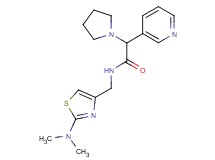 N-{[2-(dimethylamino)-1,3-thiazol-4-yl]methyl}-2-(3-pyridinyl)-2-(1-pyrrolidinyl)acetamide