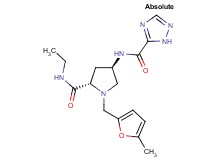 (4R)-N-ethyl-1-[(5-methyl-2-furyl)methyl]-4-[(1H-1,2,4-triazol-5-ylcarbonyl)amino]-L-prolinamide