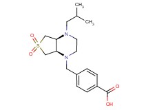 4-{[(4aS*,7aR*)-4-isobutyl-6,6-dioxidohexahydrothieno[3,4-b]pyrazin-1(2H)-yl]methyl}benzoic acid