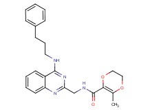 3-methyl-N-({4-[(3-phenylpropyl)amino]-2-quinazolinyl}methyl)-5,6-dihydro-1,4-dioxine-2-carboxamide