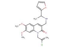 1-(2-chloro-2-propen-1-yl)-3-({[1-(2-furyl)ethyl]amino}methyl)-6,7-dimethoxy-2(1H)-quinolinone