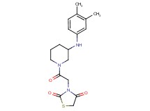 3-(2-{3-[(3,4-dimethylphenyl)amino]-1-piperidinyl}-2-oxoethyl)-1,3-thiazolidine-2,4-dione