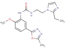 N-[2-(2-ethyl-1H-imidazol-1-yl)ethyl]-N'-[2-methoxy-5-(5-methyl-1,3,4-oxadiazol-2-yl)phenyl]urea