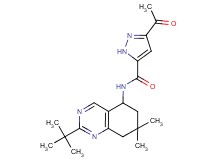 3-acetyl-N-(2-tert-butyl-7,7-dimethyl-5,6,7,8-tetrahydroquinazolin-5-yl)-1H-pyrazole-5-carboxamide