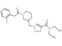 N,N-diethyl-1-({1-[(2-fluorophenyl)acetyl]-3-piperidinyl}methyl)-1H-1,2,3-triazole-4-carboxamide