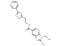 2-amino-3-ethyl-N-[2-(3-pyridin-3-yl-1H-1,2,4-triazol-5-yl)ethyl]-3H-imidazo[4,5-b]pyridine-6-carboxamide