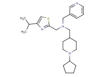1-(1-cyclopentyl-4-piperidinyl)-N-[(4-isopropyl-1,3-thiazol-2-yl)methyl]-N-(3-pyridinylmethyl)methanamine