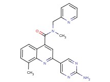 2-(2-aminopyrimidin-5-yl)-N,8-dimethyl-N-(pyridin-2-ylmethyl)quinoline-4-carboxamide