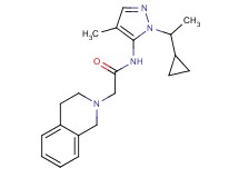 N-[1-(1-cyclopropylethyl)-4-methyl-1H-pyrazol-5-yl]-2-(3,4-dihydroisoquinolin-2(1H)-yl)acetamide