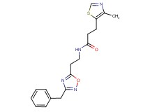 N-[2-(3-benzyl-1,2,4-oxadiazol-5-yl)ethyl]-3-(4-methyl-1,3-thiazol-5-yl)propanamide