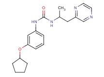 N-[3-(cyclopentyloxy)phenyl]-N'-(1-methyl-2-pyrazin-2-ylethyl)urea