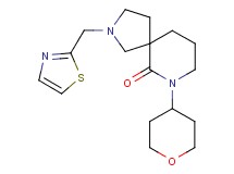 7-(tetrahydro-2H-pyran-4-yl)-2-(1,3-thiazol-2-ylmethyl)-2,7-diazaspiro[4.5]decan-6-one