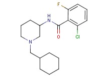 2-chloro-N-[1-(cyclohexylmethyl)-3-piperidinyl]-6-fluorobenzamide