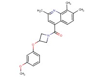 4-{[3-(3-methoxyphenoxy)-1-azetidinyl]carbonyl}-2,7,8-trimethylquinoline