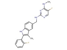 5-fluoro-N~2~-{[2-(2-fluorophenyl)-3-methyl-1H-indol-5-yl]methyl}-N~4~-methylpyrimidine-2,4-diamine