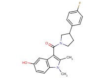 3-{[3-(4-fluorophenyl)-1-pyrrolidinyl]carbonyl}-1,2-dimethyl-1H-indol-5-ol