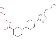 N-(2-methoxyethyl)-1'-(5-propyl-1,2,4-oxadiazol-3-yl)-1,4'-bipiperidine-3-carboxamide