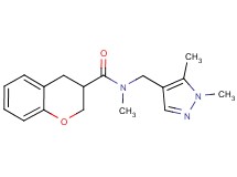 N-[(1,5-dimethyl-1H-pyrazol-4-yl)methyl]-N-methylchromane-3-carboxamide