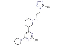2-methyl-4-{1-[3-(5-methyl-1H-tetrazol-1-yl)propyl]-3-piperidinyl}-6-(1-pyrrolidinyl)pyrimidine