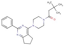 4-[4-(3,3-dimethylbutanoyl)piperazin-1-yl]-2-phenyl-6,7-dihydro-5H-cyclopenta[d]pyrimidine