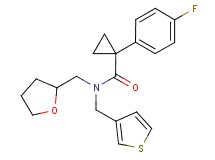 1-(4-fluorophenyl)-N-(tetrahydro-2-furanylmethyl)-N-(3-thienylmethyl)cyclopropanecarboxamide