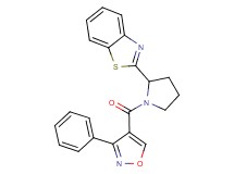2-{1-[(3-phenyl-4-isoxazolyl)carbonyl]-2-pyrrolidinyl}-1,3-benzothiazole