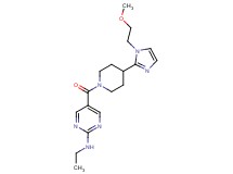N-ethyl-5-({4-[1-(2-methoxyethyl)-1H-imidazol-2-yl]-1-piperidinyl}carbonyl)-2-pyrimidinamine