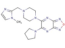 5-{4-[(1-methyl-1H-imidazol-2-yl)methyl]-1-piperazinyl}-6-(1-pyrrolidinyl)[1,2,5]oxadiazolo[3,4-b]pyrazine