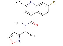 7-fluoro-N-(1-isoxazol-3-ylethyl)-N,2-dimethylquinoline-4-carboxamide