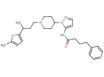 N-(1-{1-[3-(5-methyl-2-furyl)butyl]-4-piperidinyl}-1H-pyrazol-5-yl)-4-phenylbutanamide