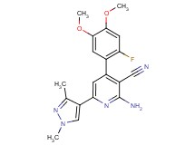 2-amino-6-(1,3-dimethyl-1H-pyrazol-4-yl)-4-(2-fluoro-4,5-dimethoxyphenyl)nicotinonitrile