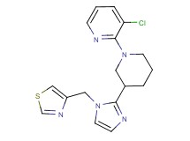 3-chloro-2-{3-[1-(1,3-thiazol-4-ylmethyl)-1H-imidazol-2-yl]piperidin-1-yl}pyridine