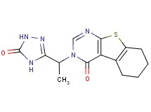 3-[1-(5-oxo-4,5-dihydro-1H-1,2,4-triazol-3-yl)ethyl]-5,6,7,8-tetrahydro[1]benzothieno[2,3-d]pyrimidin-4(3H)-one