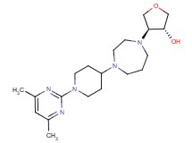 (3R*,4S*)-4-{4-[1-(4,6-dimethylpyrimidin-2-yl)piperidin-4-yl]-1,4-diazepan-1-yl}tetrahydrofuran-3-ol