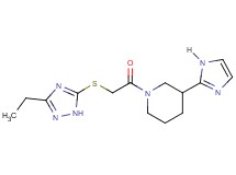 1-{[(3-ethyl-1H-1,2,4-triazol-5-yl)thio]acetyl}-3-(1H-imidazol-2-yl)piperidine