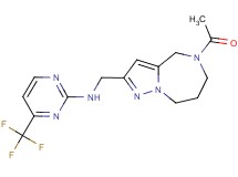 N-[(5-acetyl-5,6,7,8-tetrahydro-4H-pyrazolo[1,5-a][1,4]diazepin-2-yl)methyl]-4-(trifluoromethyl)pyrimidin-2-amine
