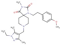 8-[(1-ethyl-3,5-dimethyl-1H-pyrazol-4-yl)methyl]-1-[2-(4-methoxyphenyl)ethyl]-3-methyl-1,3,8-triazaspiro[4.5]decane-2,4-dione