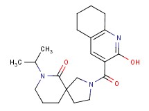 2-[(2-hydroxy-5,6,7,8-tetrahydro-3-quinolinyl)carbonyl]-7-isopropyl-2,7-diazaspiro[4.5]decan-6-one