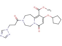 methyl 9-(cyclopentyloxy)-7-oxo-3-[3-(1H-1,2,4-triazol-1-yl)propanoyl]-1,2,3,4,5,7-hexahydropyrido[1,2-d][1,4]diazepine-10-carboxylate